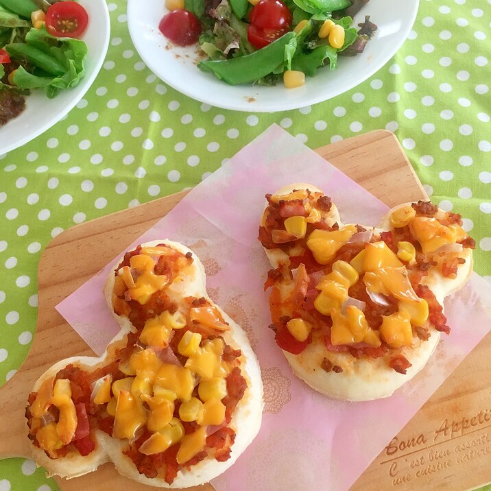 グッドタイムカフェのミッキーピザ 風 レシピ 作り方 By Cherry05 楽天レシピ グッドタイムカフェのミッキーピザ 風 レシピ 作り方 By Cherry05 楽天レシピ